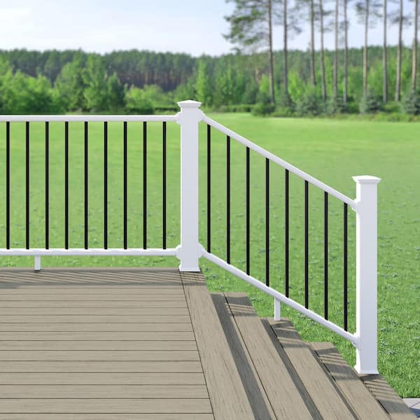 ハーディ ホワイトルースターデカンター Deckorators 4 in. x 4 in. x 48 in. White PVC Composite Stair Post