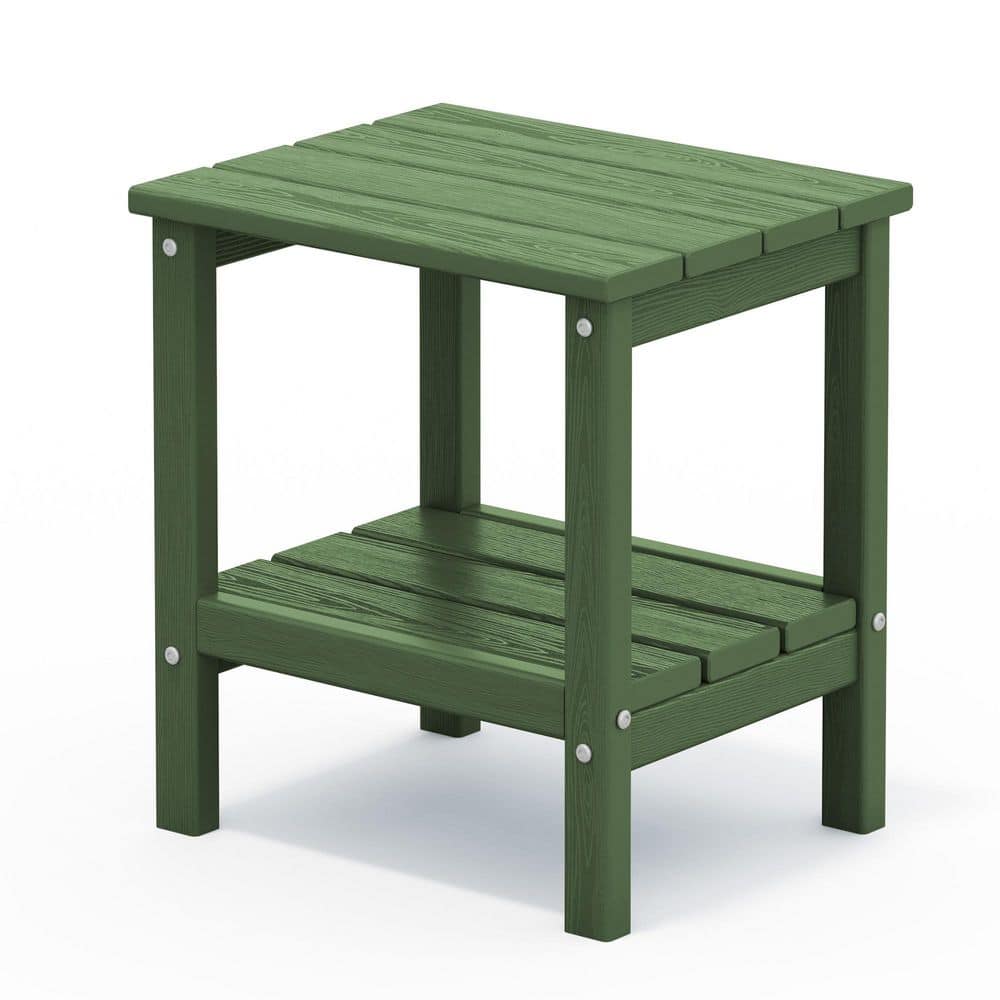 HDPE Adirondack Rectangle Plastic Outdoor Side Table in Avocado Green price history on PriceWatchPro