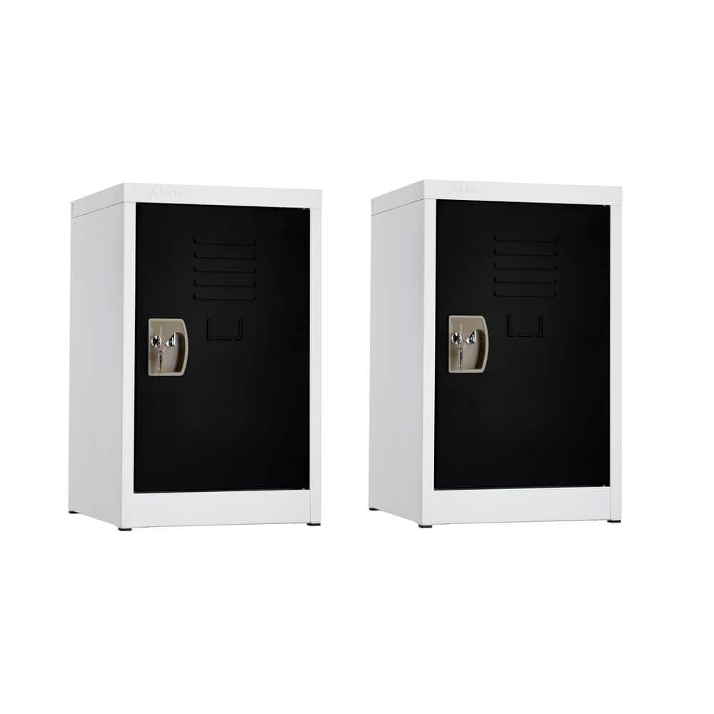 24 in. H Single Tier Steel Key Lock 2-Shelf Storage Lock 2-Shelfer Free Sta