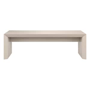 Oswin 47.5 in. Alder White Rectangle MDF Top Coffee Table