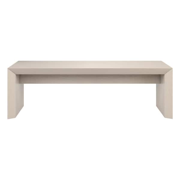 Meyer&Cross Oswin 47.5 in. Alder White Rectangle MDF Top Coffee Table