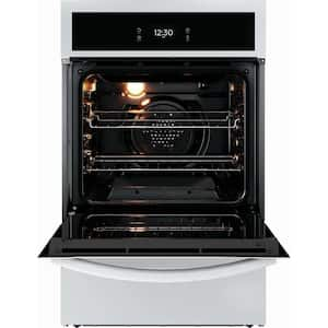 Gallery 24 in. Single Gas Built-In Wall Oven with Air Fry Self-Cleaning in White