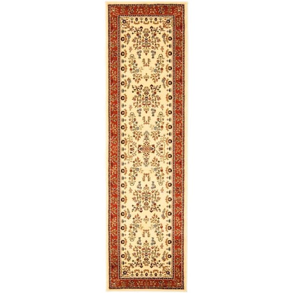 Lyndhurst Ivory/Rust 2 ft. x 16 ft. Border Runner Rug
