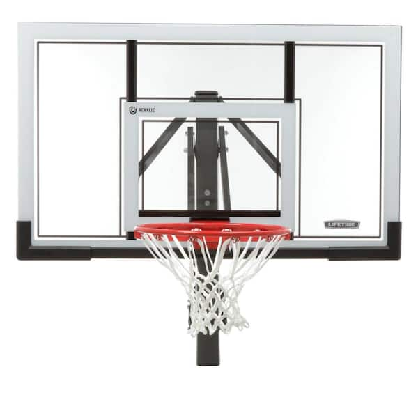 Lifetime Crank Adjust Bolt Down Basketball Hoop (54-Inch Tempered