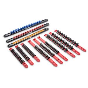 1/4 in. 3/8 in. and 1/2 in. Drive Socket Rail Set (12-Pieces)