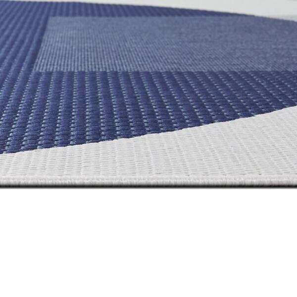 BALTA Hopper Navy Blue 8 ft. x 10 ft. Geometric Indoor/Outdoor Area Rug  3116863 - The Home Depot