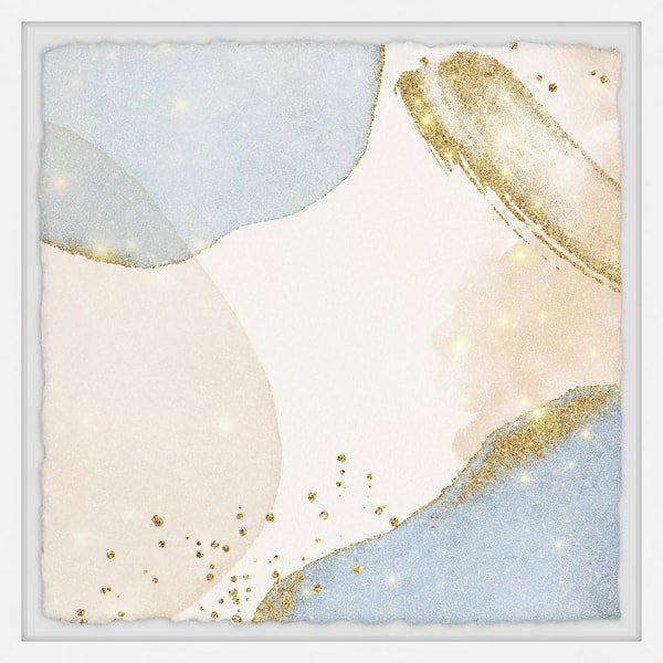 Unbranded "Stream of Gold" by Marmont Hill Framed Abstract Art Print 18 in. x 18 in. . . .