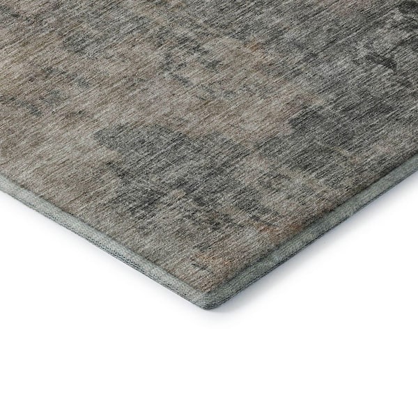 Mayfield Premium Machine Washable Abstract AMF1208 Coffee 5 ft. x 7 ft. 6 in. Area Rug