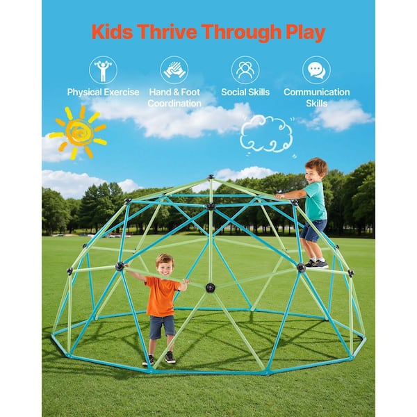 VEVOR Climbing Dome, 10 ft. Geometric Dome Climber for Kids, 1000