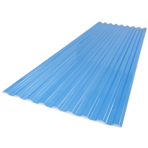 26 in. x 6 ft. Polycarbonate Roof Panel in Sky Blue