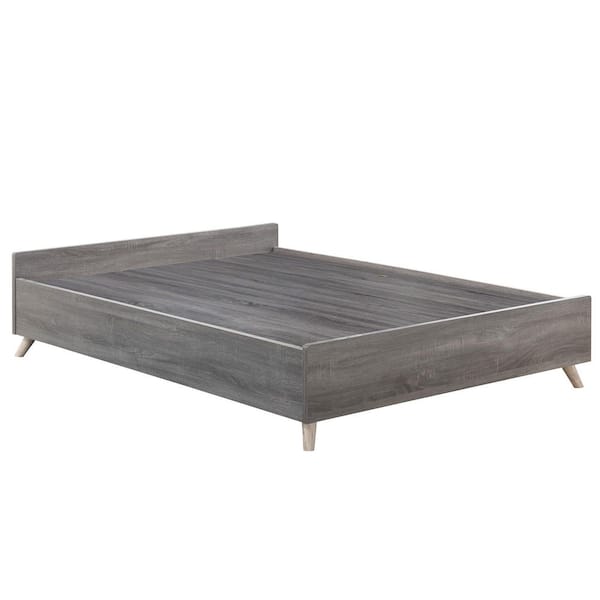 Furniture of America Terra Culpa Gray Wood Frame Full Platform Bed with Storage