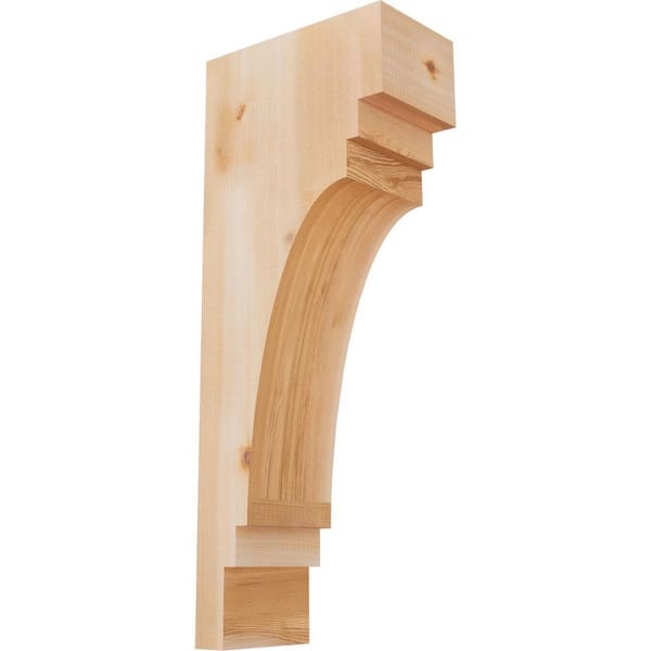 Ekena Millwork 5-1/2 in. x 10 in. x 26 in. Western Red Cedar Pescadero Smooth Corbel