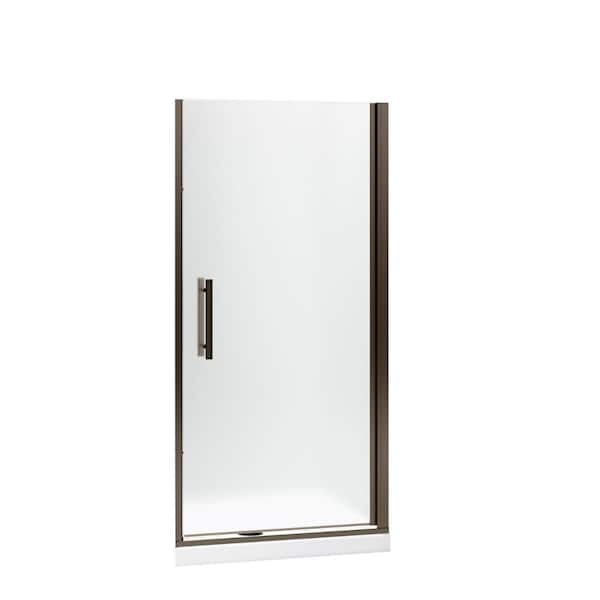 STERLING Finesse Peak 36 in. x 67 in. Frameless Pivot Shower Door in Deep Bronze