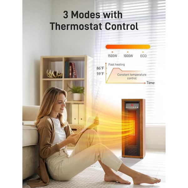 TRUSTECH Portable Tower Infrared Electric Space Heater for Indoor