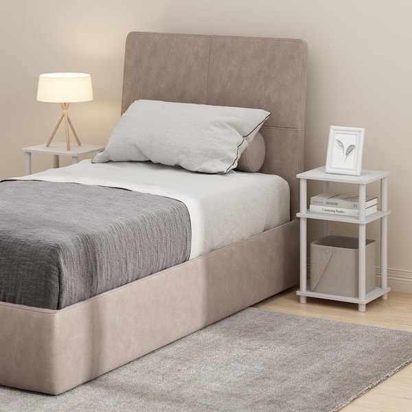 Furinno Just White/Espresso 13.4 in W Nightstands