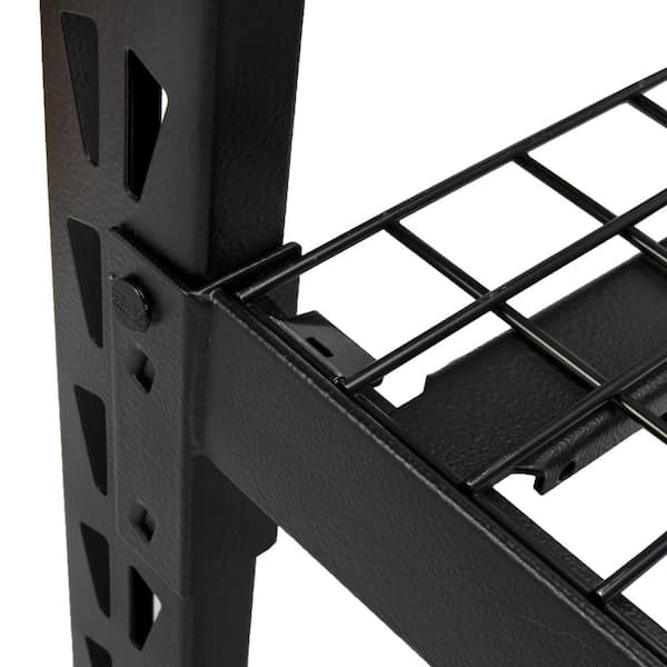 DEWALT 3-Tier Wire Steel Garage Storage Shelving Unit Black (50 in. W x 48 in. H x 18 in. D)