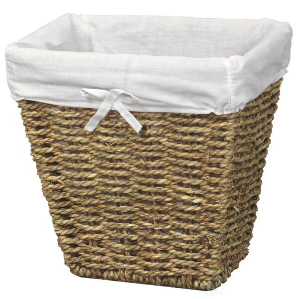 Square Ribs Shiny Waste Basket with Liner – Spectrum Home Fashions