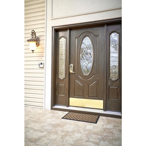 Natural 18 in. x 30 in. Diamond Coir Door Mat