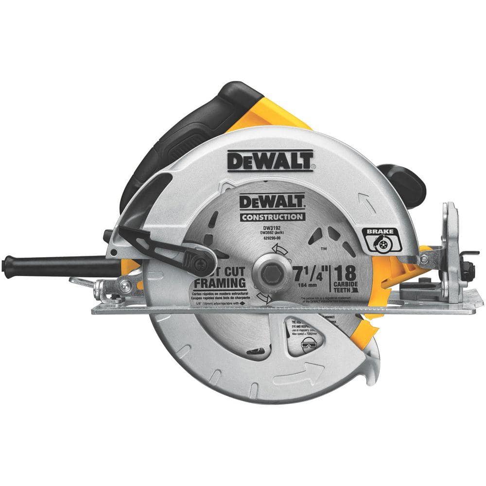 DEWALT 15 Amp 7-1/4 in. Lightweight Circular Saw with Electric Brake  DWE575SB The Home Depot