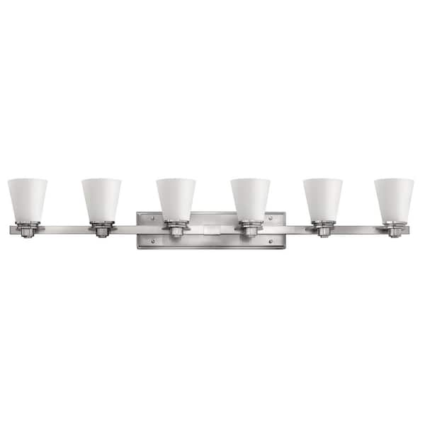 HINKLEY Avon 48.0 in. 6 Light Brushed Nickel Vanity Light 5556BN - The ...