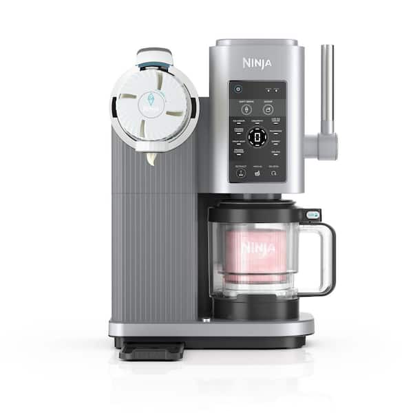 NINJA Swirl By CREAMi 16 oz. 13 in. 1 Soft Serve and Ice Cream Maker for Frozen Yogurt Low Calorie Programs and More in Silver