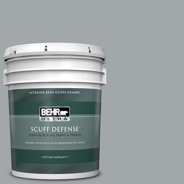 BEHR ULTRA 5 gal. #ECC-33-1 Iron Wood Extra Durable Semi-Gloss Enamel Interior Paint & Primer