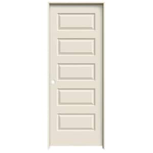 30 in. x 80 in. Smooth Rockport Right-Hand Solid Core Primed Molded Composite Single Prehung Interior Door