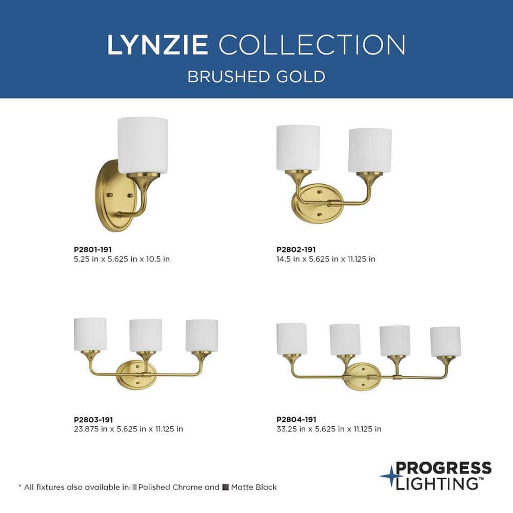 Lynzie 4-Light Brushed Gold Bath Vanity Light