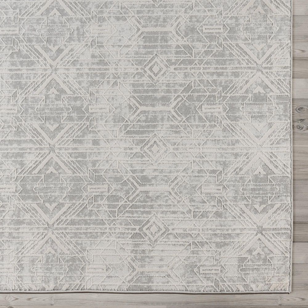 Ethan Marion 8' x 10' Gray Synthetic Reversible Area Rug