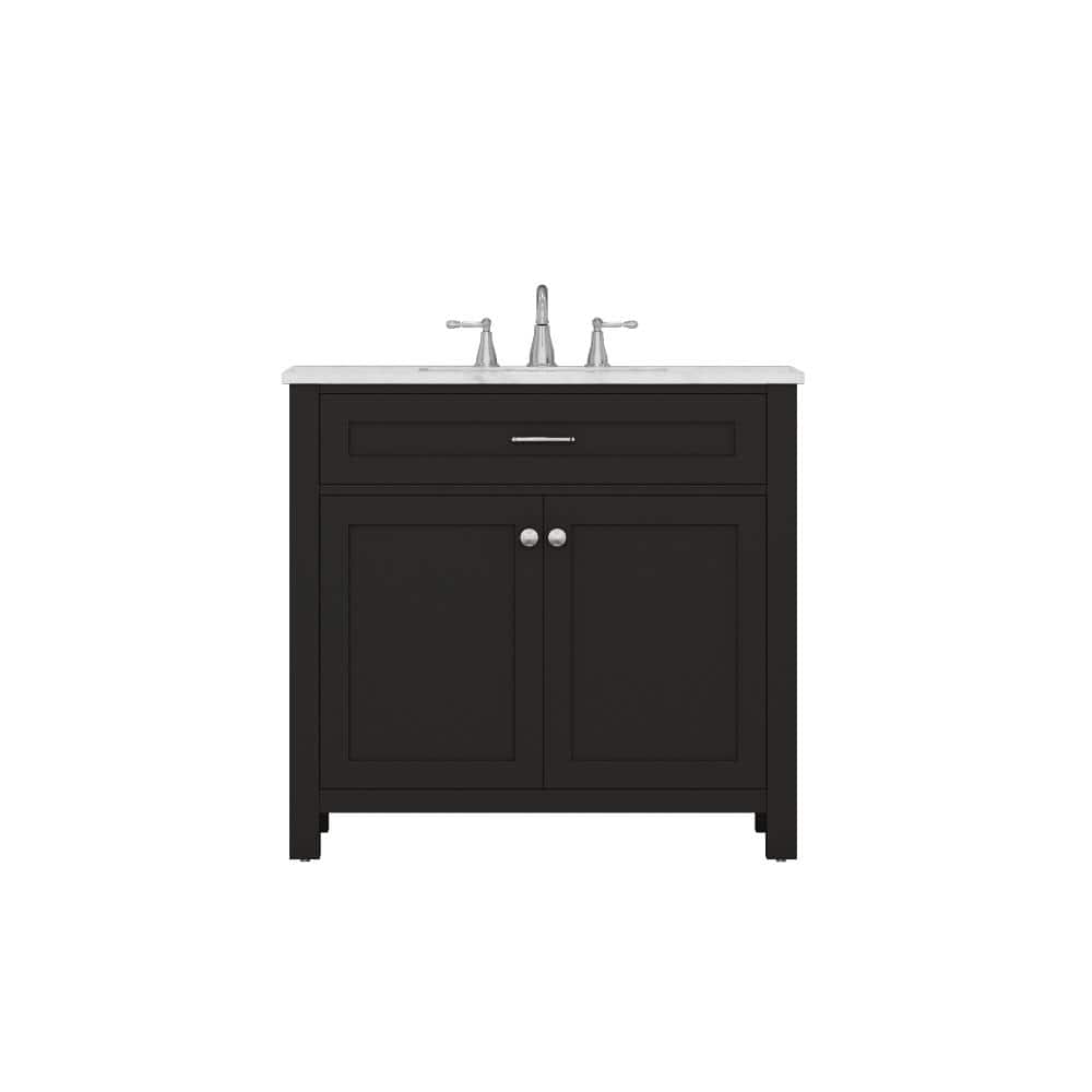 Reviews For Alya Bath Norwalk 36 In W X 34 2 In H X 22 In D Vanity In Espresso With Marble Vanity Top In White With White Basin He 101 36 E Cwmt The Home Depot