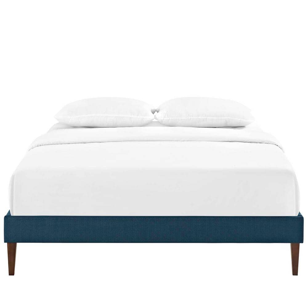 MODWAY Tessie Azure Full Bed Frame with Squared Tapered Legs MOD 5897 AZU The Home Depot