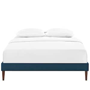 Tessie Azure Full Bed Frame with Squared Tapered Legs