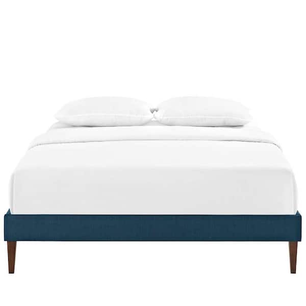 MODWAY Tessie Azure Full Bed Frame with Squared Tapered Legs