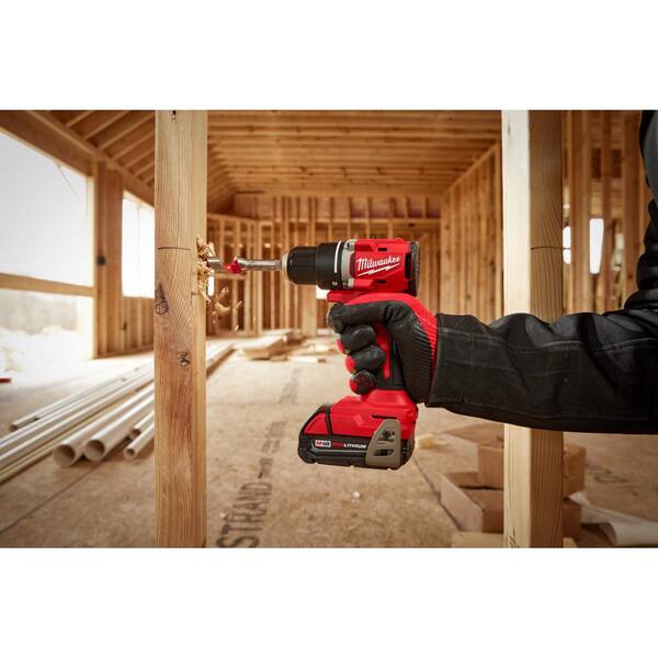 Milwaukee M18 18V Lithium-Ion Brushless Cordless Compact Drill/Impact ...