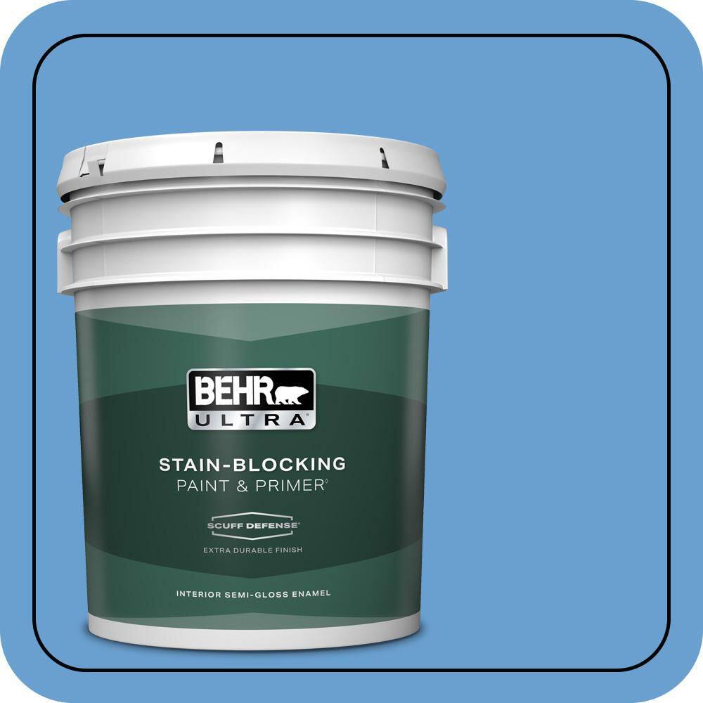5 gal. #P520-4 Cornflower Extra Durable Semi-Gloss Enamel Interior Paint & Primer product image for price tracking