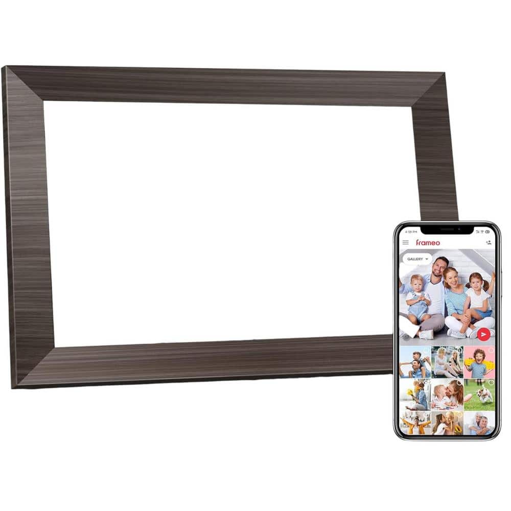 10.1 in. WiFi Digital Picture Frame with IPS Touch Screen, 16GB Storage, Wall Mountable, Auto-Rotate in Deep Brown price history on PriceWatchPro