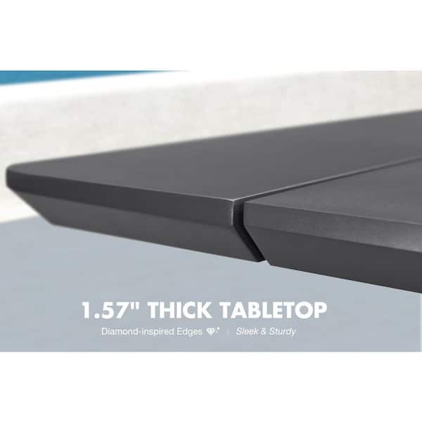 11 Pieces Patio Conversation Sets with Coffee Table All Weather Outdoor Couch Sectional Set with Cushion Gray