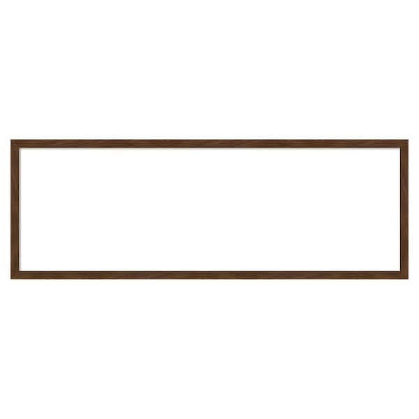 Amanti Art Carlisle Brown Narrow 37 in. x 13 in. Wood Framed Dry Erase Magnetic Memo Board