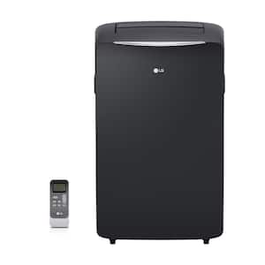 8,000 BTU Portable Air Conditioner Cools 500 Sq. Ft. with Dehumidifier and LCD Remote in Gray