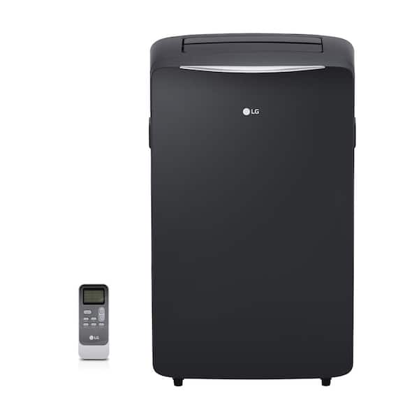 LG 8,000 BTU Portable Air Conditioner Cools 500 Sq. Ft. with Dehumidifier and LCD Remote in Gray