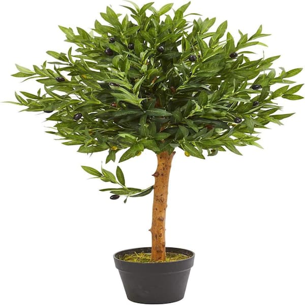 2.8 ft. Artificial Olive Topiary Tree UV Resistant (Indoor/Outdoor)