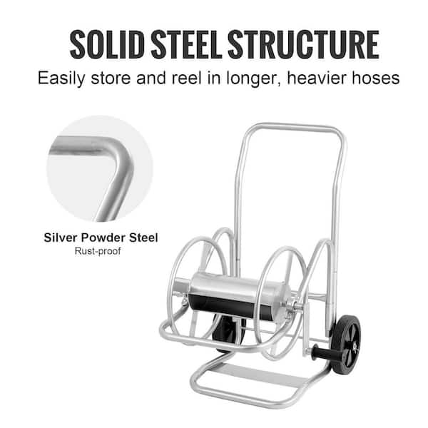 Relaxdays Cart XL, Mobile Pipe Reel Metal, 2X 3/4" Connectors, For 60m