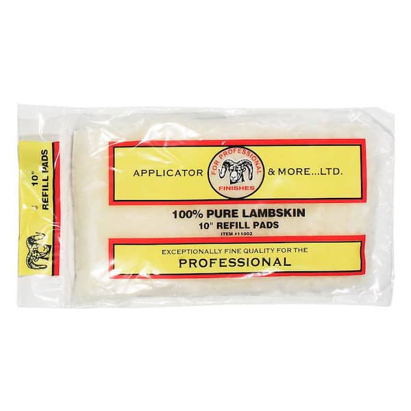 Applicator and More 10 in. Lambskin Floor Stain Pad with Block