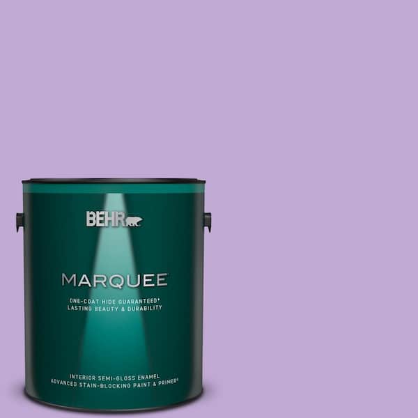 BEHR MARQUEE 1 gal. #MQ4-59 Purple Gladiola One-Coat Hide Semi-Gloss Enamel Interior Paint & Primer