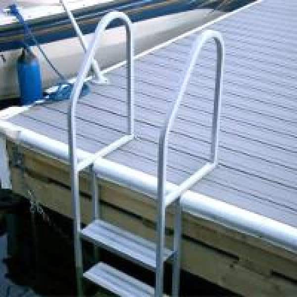 4-Step 17 in. Wide Aluminum Dock Ladder