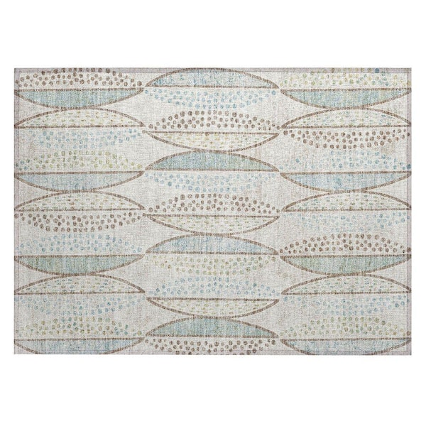 Chantille Machine Washable Indoor/Outdoor Abstract ACN2711 Ivory 2 ft. x 3 ft. Accent Rug