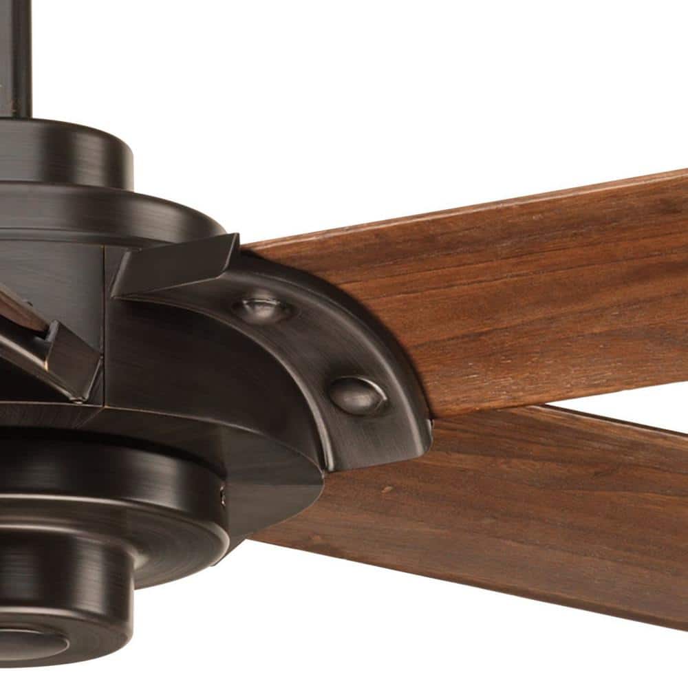 Ellwood 68" Antique Bronze Ceiling Fan with Walnut Blades