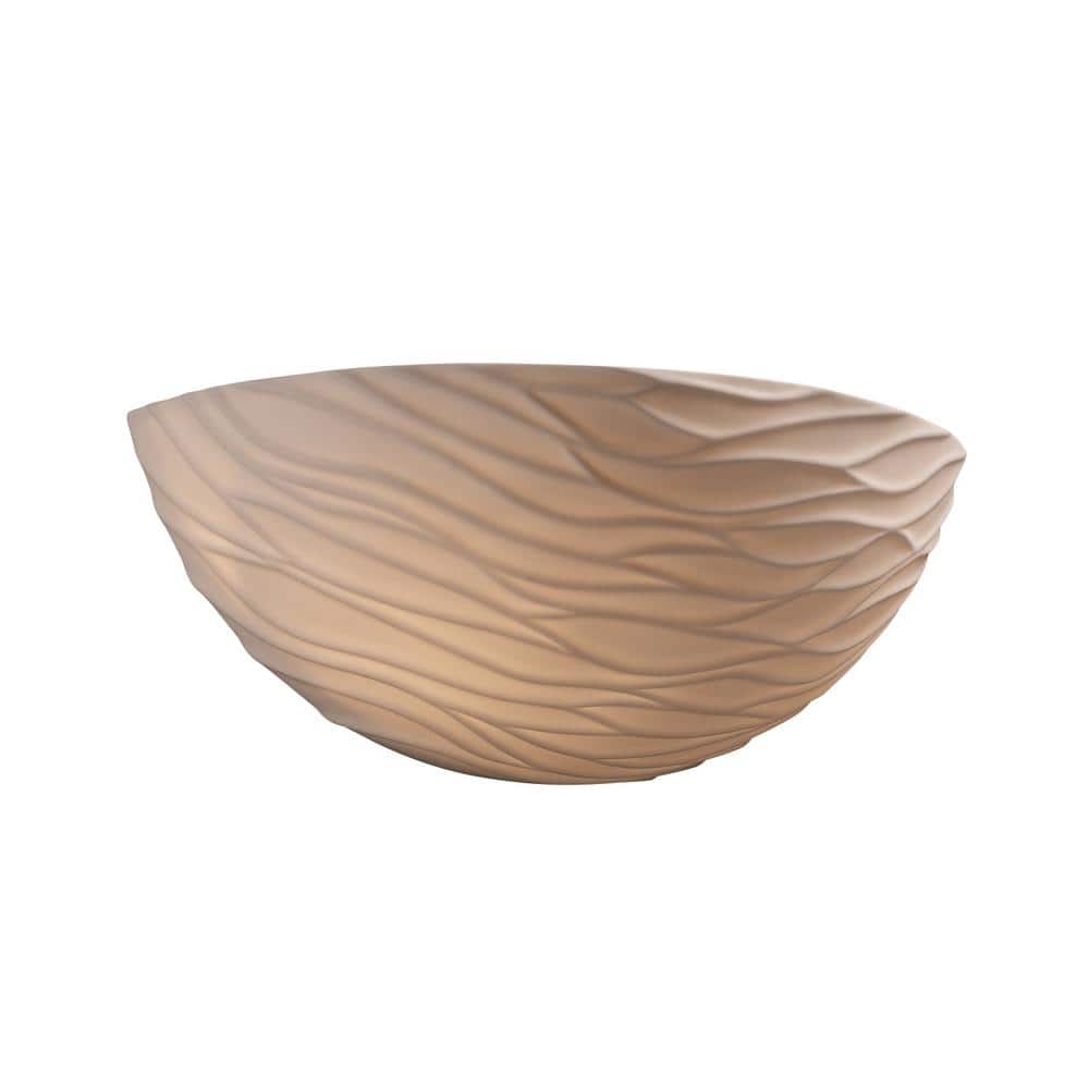 Translucent Porcelain Wave Impressions 15" Vanity Wall Sconce
