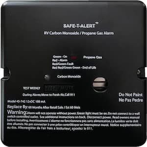 45 Series Safe-T-Alert Dual Carbon Monoxide/Propane Alarm in Black