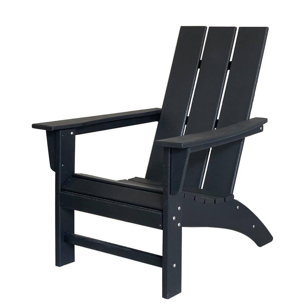 Polydun Black High Eco Recycled Plastic Morden Adirondack Chair PLN   Plastic Adirondack Chairs Pln Ml002 899 64 1000 